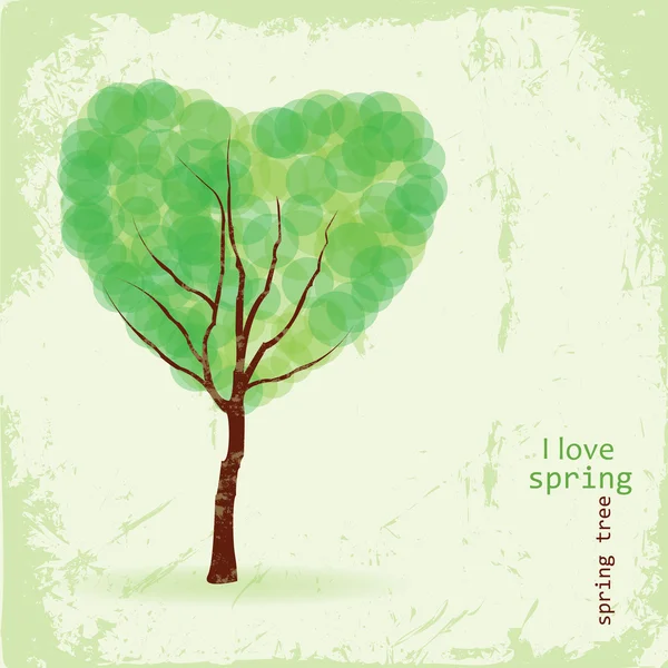 I love spring — Stock Vector