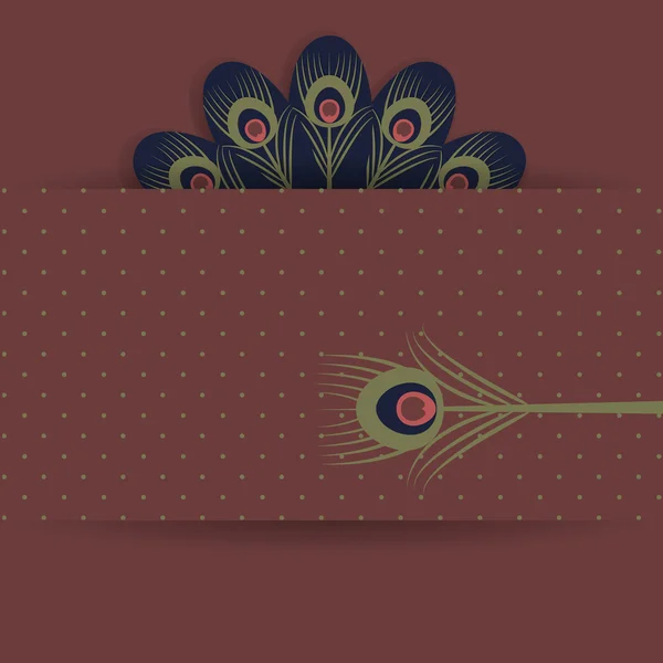 Peacock retro achtergrond — Stockvector