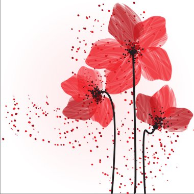 kırmızı çiçekler