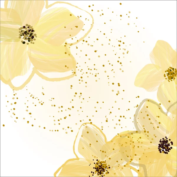 黄色的花朵 — 图库矢量图片