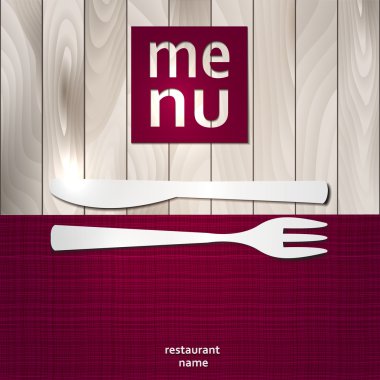 Dekoratif menü kartı. vektör çizim.