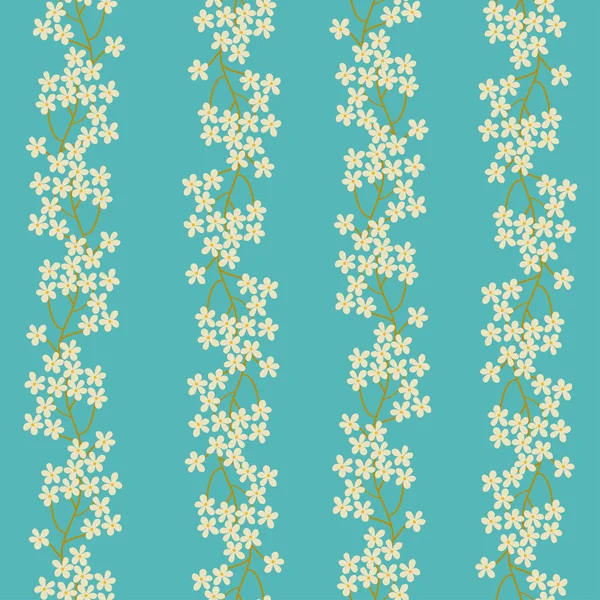 Bloemen naadloos patroon — Stockvector