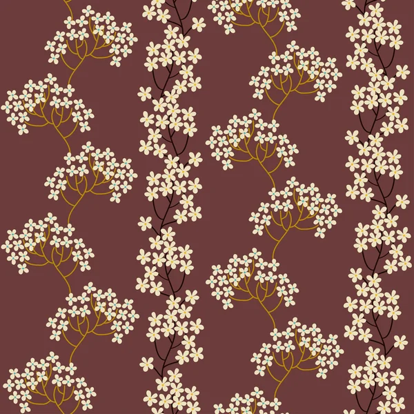 Blomster sømløse mønster – Stock-vektor
