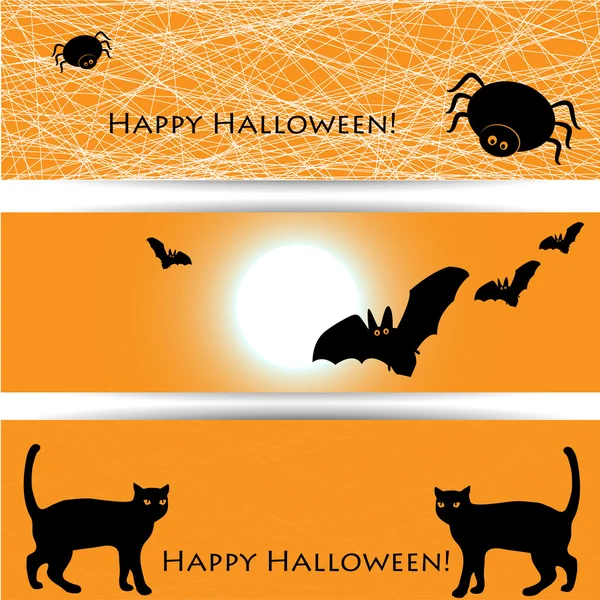 Banners de Halloween — Vector de stock