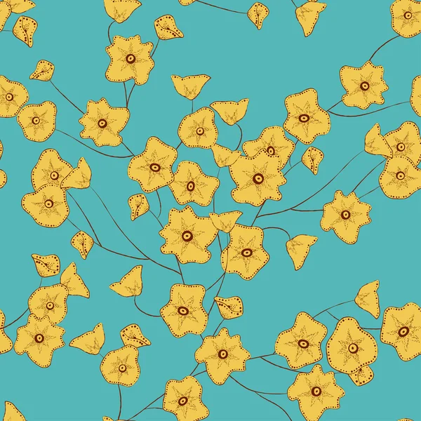 Floral sin costura — Vector de stock