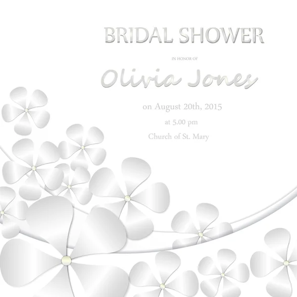 Brautdusche oder Hochzeitseinladung oder Karte — Stockvektor