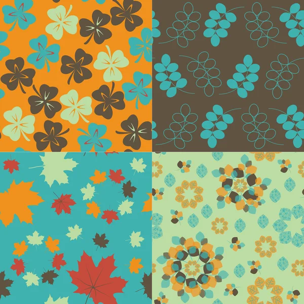 Floral seamless Set — Stock Vector