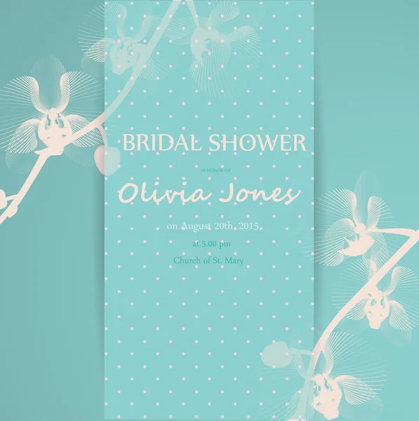 Bridal shower or wedding invitation or card — Stock Vector