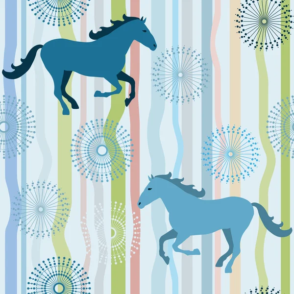 Horse seamless pattern. — Stockvector