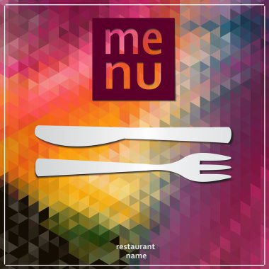 Dekoratif menü kartı. vektör çizim.