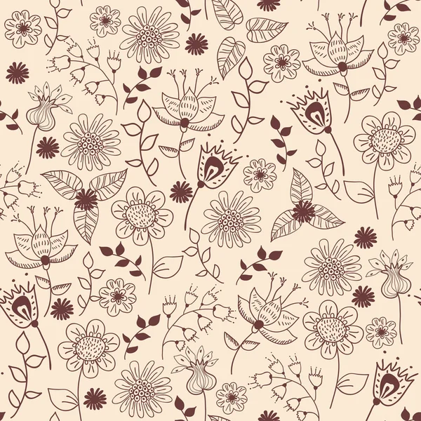 Jolies fleurs. Floral sans couture — Image vectorielle