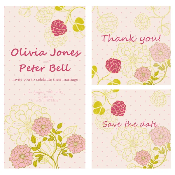 Bridal shower or wedding invitation or card — Stockvector