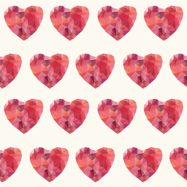 Coeurs mosaïques sans couture — Image vectorielle