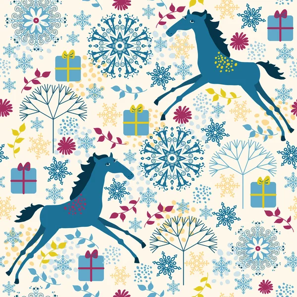 Horse seamless pattern. — Stock Vector