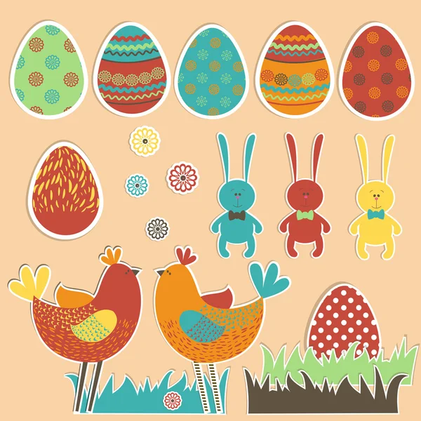 Easter set. — Stock Vector