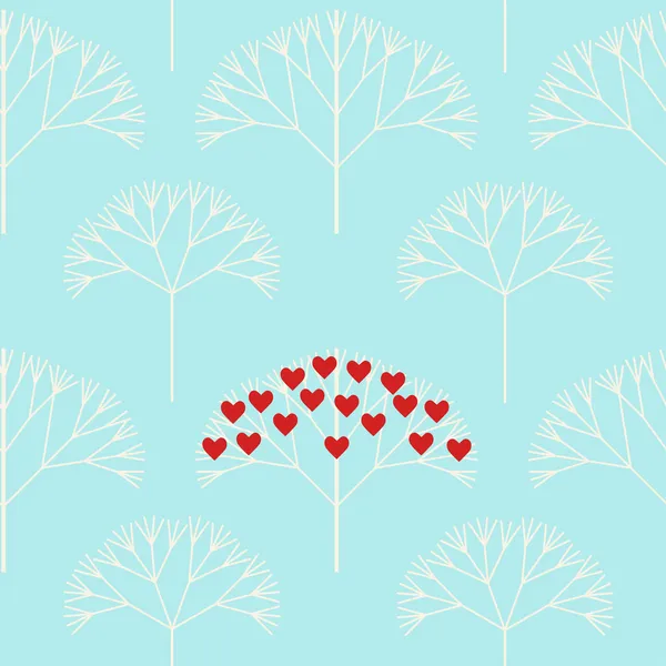 Love Forest seamless — Stock Vector