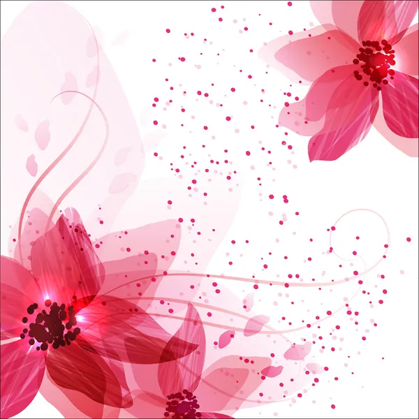 Hermosas flores rojas — Vector de stock