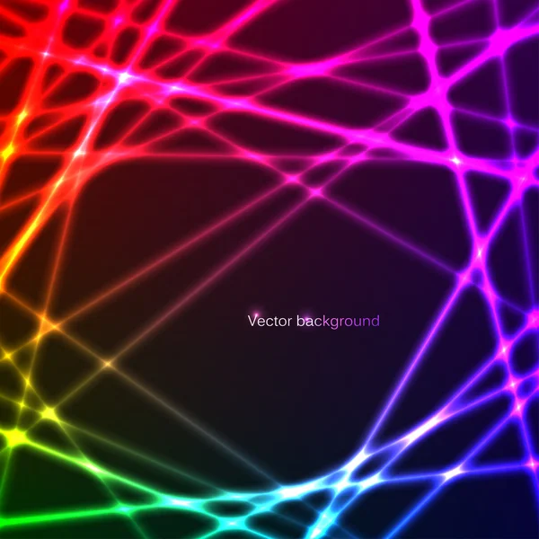 Fondo abstracto con luces de neón — Vector de stock