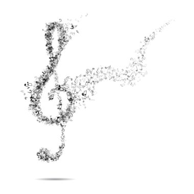 Treble clef and notes