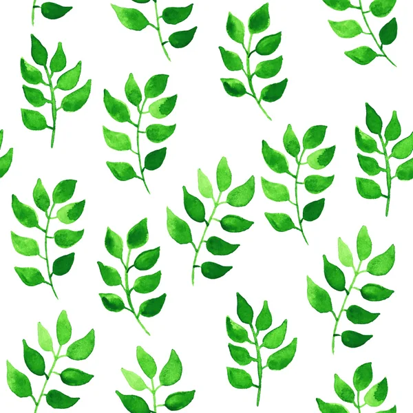 Бесшовные акварельные листья — стоковый вектор