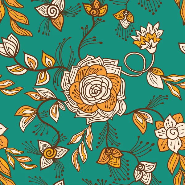 Floral sin costura — Vector de stock