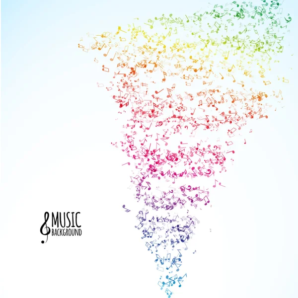 Diverses notes de musique tornade — Image vectorielle