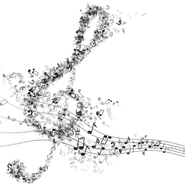 Різні музичні ноти фон — стоковий вектор