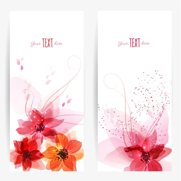 Floral κάρτες — Διανυσματικό Αρχείο