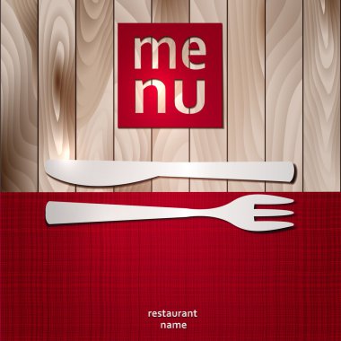 Dekoratif menü kartı
