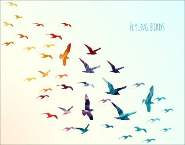 Flying birds clipart