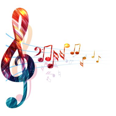 Stepteki çeşitli müzik notaları
