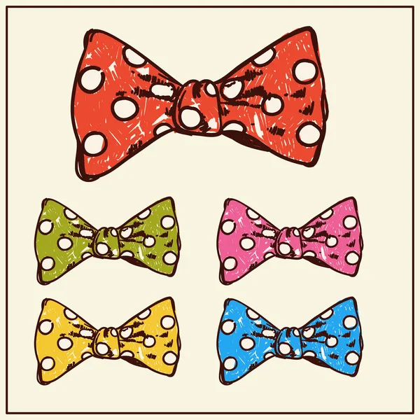 Hand drawn bow tie — Stock Vector