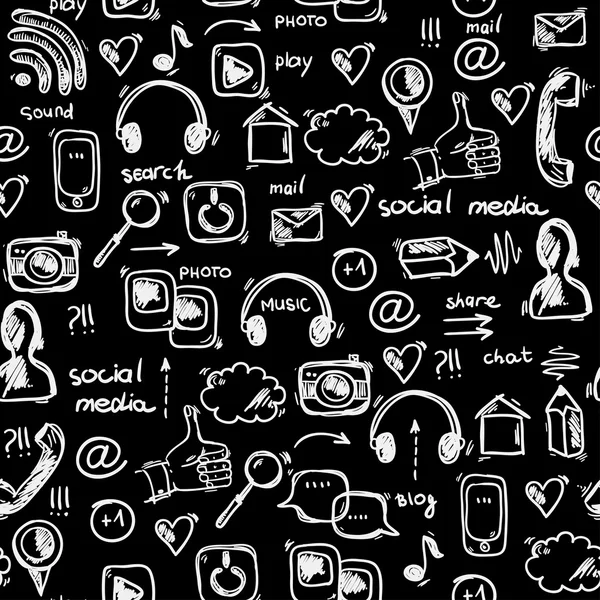 Эскиз социальных сетей — стоковый вектор