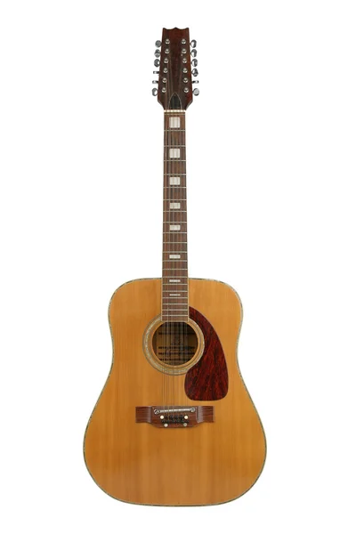 Акустическая 12-струнная гитара — стоковое фото