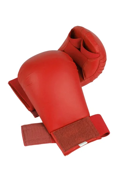 Röd karate handskar — Stockfoto