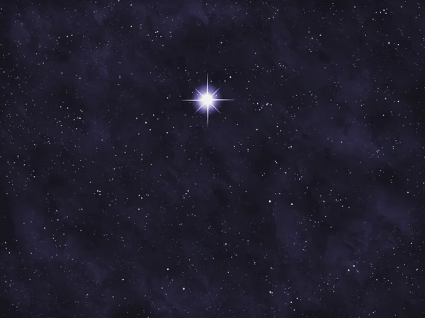 Starfield serie: heldere ster — Stockfoto