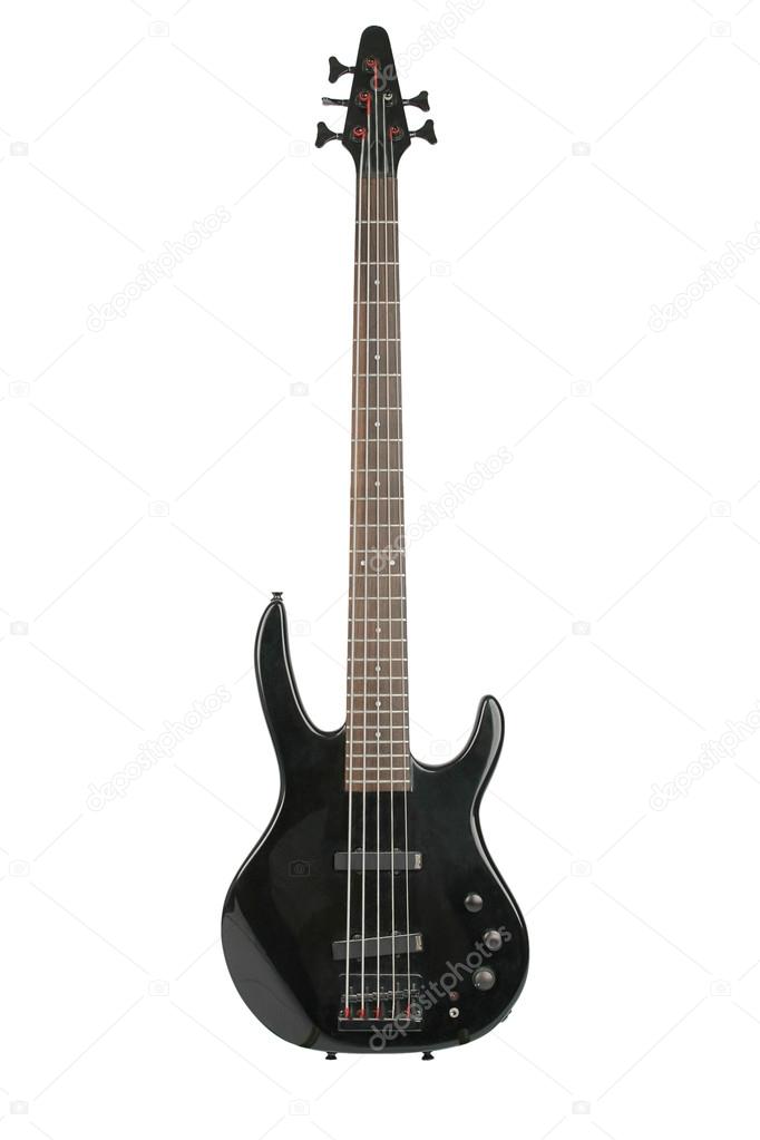 Electric bass guitar Hohner B Bass V Stock Photo by