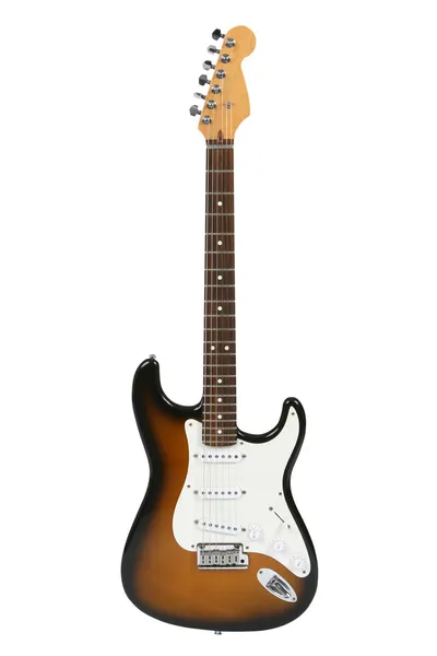 Elektrische gitaar (Sunburst Fender Stratocaster) — Stockfoto