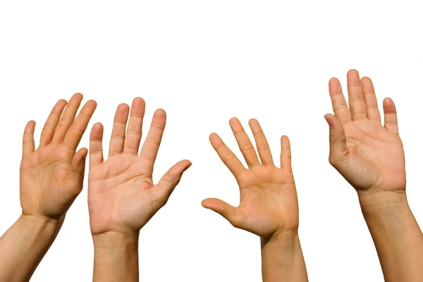 Четыре руки — стоковое фото