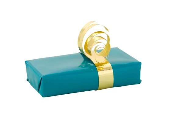 Small blue gift — Stock Photo, Image