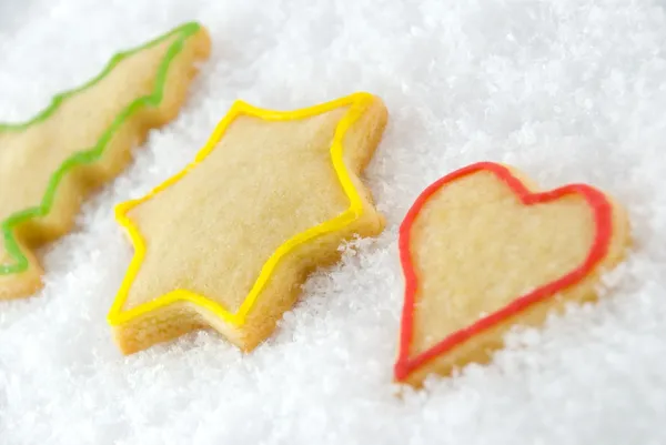 Drei Weihnachtsplätzchen — Stockfoto