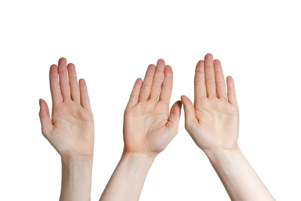 Three hands — Stock Photo, Image