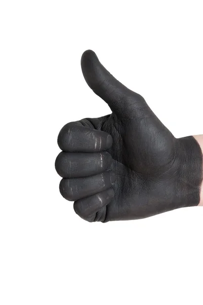 Black thumb up — Stock Photo, Image