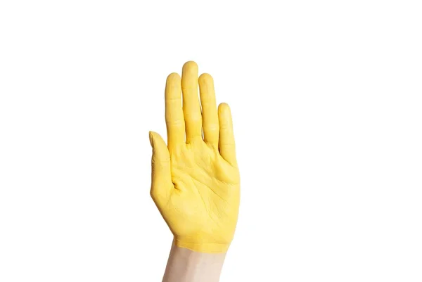 A yellow hand II — Stock Photo, Image