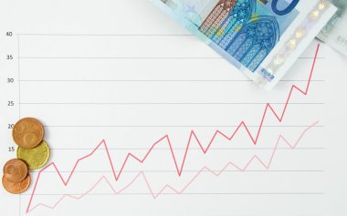 grafik simgeleyen para yükselişi