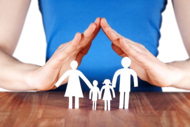 family with house of hands clipart