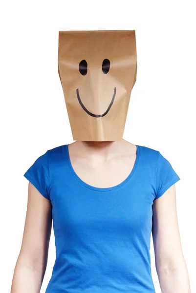 Persona bolsa de papel feliz —  Fotos de Stock