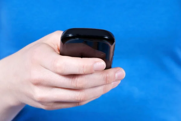 Hand using a smartphone — Stock Photo, Image