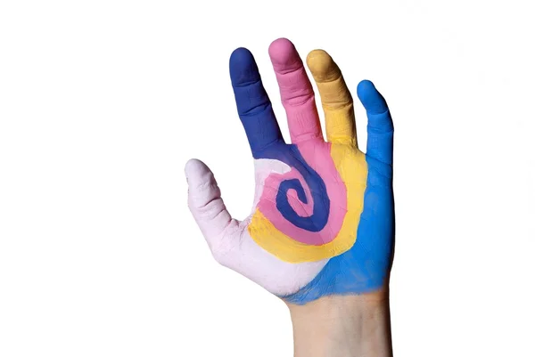 Colorful hand — Stock Photo, Image