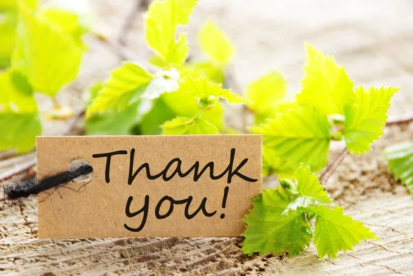 Label with thank you! — Stock Photo, Image